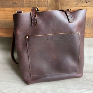 Portland Leather Tote Crossbody Grizzly
